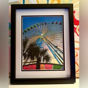 Colorful Ferris Wheel Framed Art - Photograph